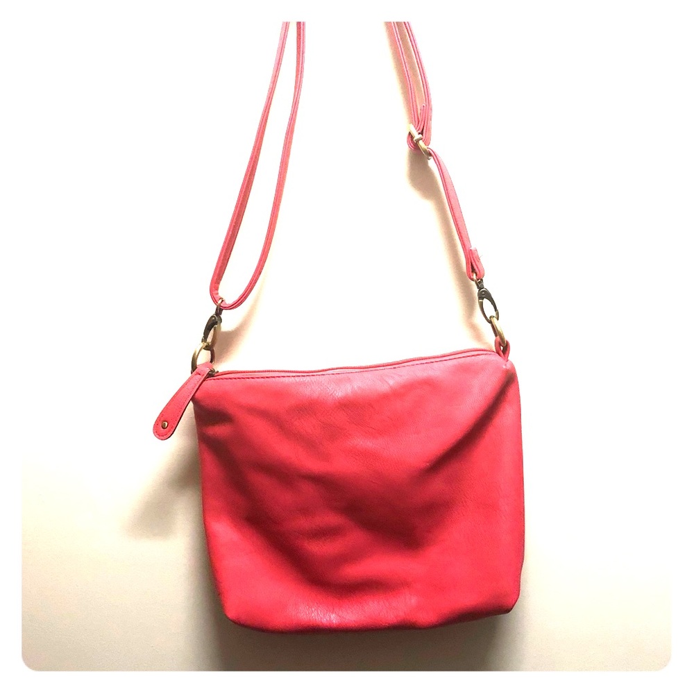 JustFab Coral Faux Leather Purse